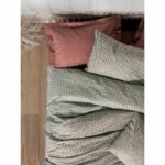Bedding set - 1 duvet cover 220 x 240 cm + 2 pillowcases 60 x 60 cm - 100% cotton - Red - Image 3