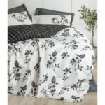 Bedding set - 1 duvet cover 220 x 240 cm + 2 pillowcases 60 x 60 cm - 100% cotton - Anthracite - Image 3