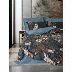 Bedding set - 1 duvet cover 220 x 240 cm + 2 pillowcases 60 x 60 cm - 100% cotton - Green