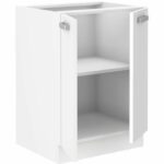 ATLAS Low cabinet with 2 doors - White decor - L60cm - Sold without worktop - Image 2