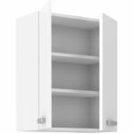 ATLAS Tall unit with 2 doors - White decor - L60 cm – Bild 2