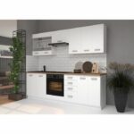 ATLAS 2-door sink unit - L 80 x H 82 x D52 cm - White decor - Sold without worktop - Image 3