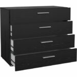 Chest of drawers - 4 drawers - Black - L80.2 x D40.25 x H68.1 cm - Image 5