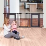 Safety barrier - DREAMBABY - DENVER - 3 panels - 85.5-200 x 74 cm - Bidirectional - Black - Image 5