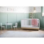 Set 1 table + 2 chairs - FIMIANA - Scandinavian style - Matt white / Kronberg oak - DEMEYERE
