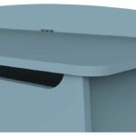 Toy chest - FIRMIANA - Scandinavian style - Storm blue and natural wood - 82.4 x 39.1 x 58.9 cm - DEMEYERE - Image 4