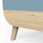 Toy chest - FIRMIANA - Scandinavian style - Storm blue and natural wood - 82.4 x 39.1 x 58.9 cm - DEMEYERE - Image 5