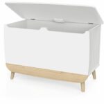 Toy chest - FIRMIANA - Scandinavian style - Matt white / Kronberg oak - 82.4 x 39.1 x 58.9 cm - DEMEYERE - Image 2