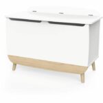 Toy chest - FIRMIANA - Scandinavian style - Matt white / Kronberg oak - 82.4 x 39.1 x 58.9 cm - DEMEYERE - Image 5