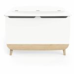 Toy chest - FIRMIANA - Scandinavian style - Matt white / Kronberg oak - 82.4 x 39.1 x 58.9 cm - DEMEYERE - Image 6