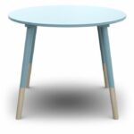 Set 1 table + 2 FIRMIANA chairs - Scandinavian style - colors: storm blue & natural wood - DEMEYERE - Image 4