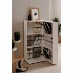 Shoe cabinet - Finori - Satos - White - 12 Pairs - 100 x 110 x 34 cm - Image 5
