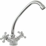 Rousseau Beverly kitchen mixer tap - without shower - chrome gray