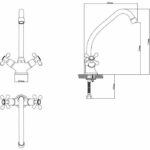 Rousseau Beverly kitchen mixer tap - without shower - chrome gray - Image 3