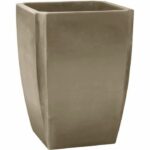 PALMEA Tall Vase Shrub Box 65 L - Double Wall - Integrated Water Reserve - 47 x 47 x 65 cm - Taupe - EDA
