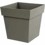 Eda Tuscan square flower pot – 39 x 39 x H 39 cm – 38 L – Taupe