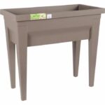 EDA Vegetable area with table City Veg & Table - 73 x 38,5 x H 68 cm - 57 L - Taupe