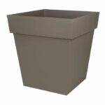 EDA Square Pot Tuscany – 50 cm – 87 L – Taupe