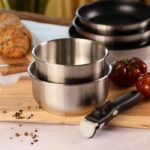 Cookware set - Induction - MENASTYL - 7930018 - Stainless steel - 6 pieces - Removable handle - Grey - Image 3