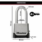 Combination padlock - 56mm - zinc - Image 5