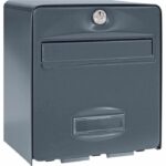 BURG WACHTER BALTHAZAR MINI 1 Door mailbox - Wall-mounted - Galvanized steel - Full opening - Anthracite - Made in France - Image 2