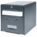BURG WACHTER Galvanized Seaside Letterbox - Glass Back Door - Anthracite Gray