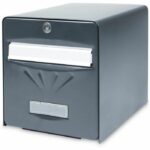 BURG WACHTER Galvanized Seaside Letterbox - Glass Back Door - Anthracite Gray - Image 3