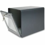 BURG WACHTER Galvanized Seaside Letterbox - Glass Back Door - Anthracite Gray - Image 4
