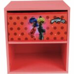 Fun House Miraculous Ladybug Bedside with drawer H.36 x L.33 x D. 30 cm