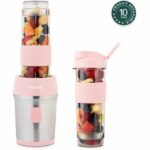 Mini blender - SMOO12 - 300 W - 570 mL - Pastel pink - 2 water bottles included - Image 3