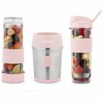 Mini blender - SMOO12 - 300 W - 570 mL - Pastel pink - 2 water bottles included - Image 5