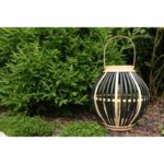 Bamboo solar lamp - Olivie - Black - Image 2
