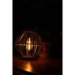 Bamboo solar lamp - Olivie - Black - Image 3