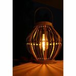 Bamboo solar lamp - Olivie - Black - Image 4