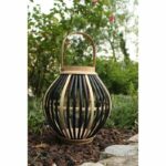 Bamboo solar lamp - Olivie - Black - Image 6