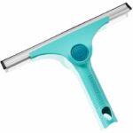 Leifheit Pro Reach 51425 M 2-in-1 window squeegee, 28 cm shower squeegee with movable joint and drip edge, Click-System