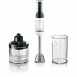 Hand blender - BOSCH - MSM4W220 ErgoMaster - 600W motor - 4 QuattroBlade blades - Trigger speed lever + turbo