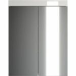 Mirror Cabinet - AMANDA - 2 mirror doors - L60 x D17 x H77 cm - White - Image 2