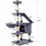 Marie chat tree - 40x55x120cm - Gray - Image 6
