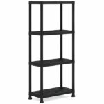 Keter | Etagere plus 60/4, Etageres, Noir, 60 x 30 x 135 cm