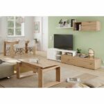 Lift-up coffee table - BALTIK - Rectangular - Oak - On legs - 105 x 55 x 45 cm - Image 3