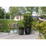 Ball flower pot - CAPI EUROPE - SMOOTH NL - 35 x 34 cm - Black - Image 2