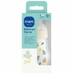 MAM Glass Bottle - 170ml - 0 to 6 months - Teat Flow 1 - White - Image 3