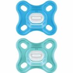 MAM Comfort Physiological Pacifier +0m Blue Set of 2 + Storage Box
