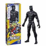 Black Panther 30 cm Action Figure, Avengers Titan Hero Series Toy for Kids Ages 4 and Up, Marvel