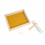 Baby Art Pure Frame - Frame Kit with Play Dough and Natural Pine Wood Frame, Roller, Reversible Back Panel (Green/Orange) - Image 5