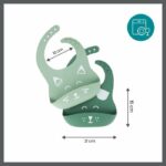 Babymoov Set of 2 BIB'ISY silicone bibs, with front pocket - Image 4