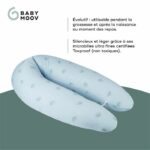 Babymoov B.LOVE Maternity & Breastfeeding Cushion with Ultra-fine Microbead Filling - Made in Europe, Blue - Image 3