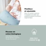 Babymoov B.LOVE Maternity & Breastfeeding Cushion with Ultra-fine Microbead Filling - Made in Europe, Blue - Image 5