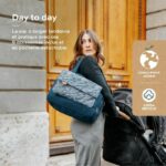 Babymoov Day to Day Diaper Bag - Trendy and Functional, 23L Capacity, Numerous Pockets, 6 Accessories Included, Palm - Image 2
